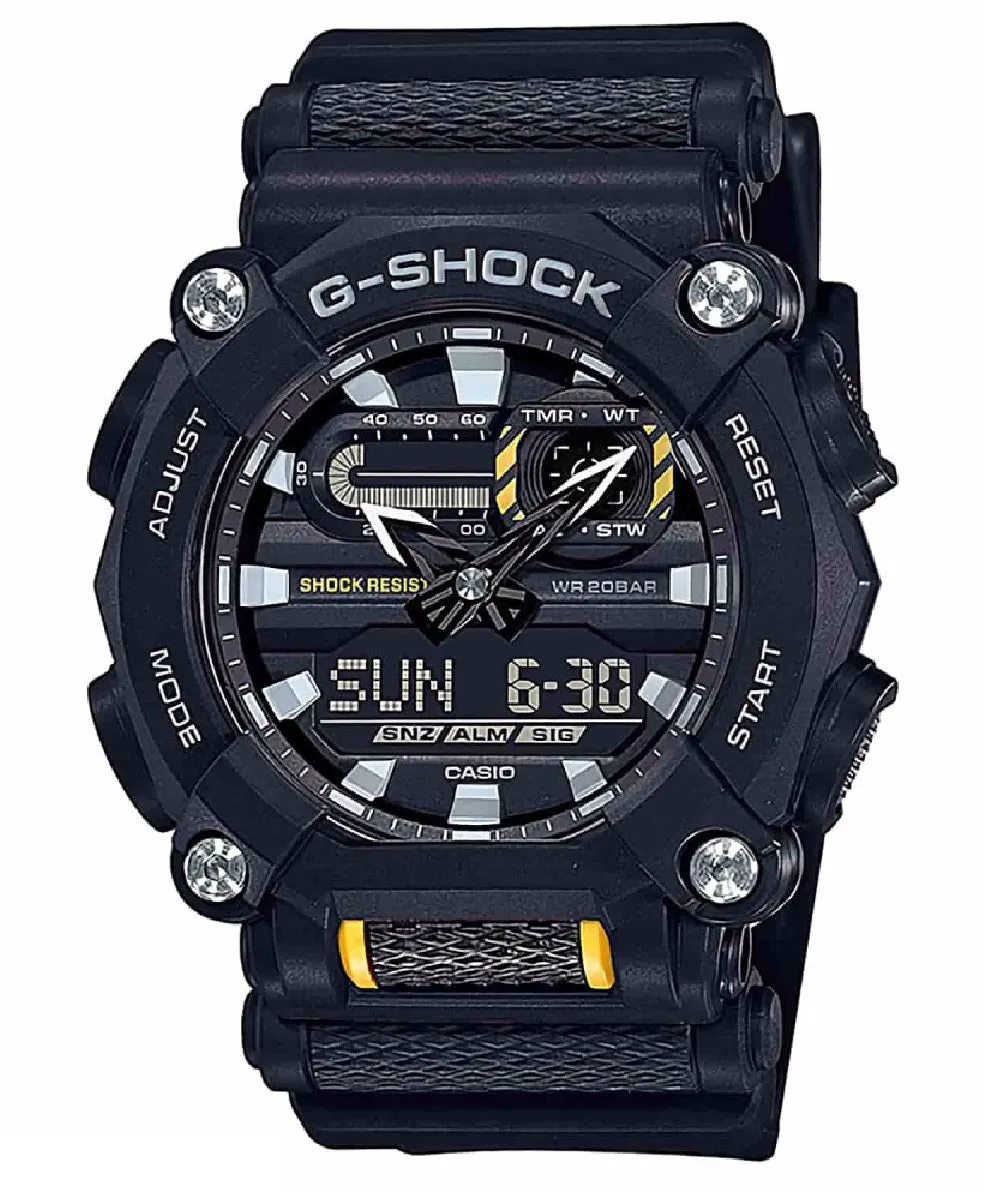 Casio G-shock GA-900-1A Digital Analog Rubber Strap Watch For Men