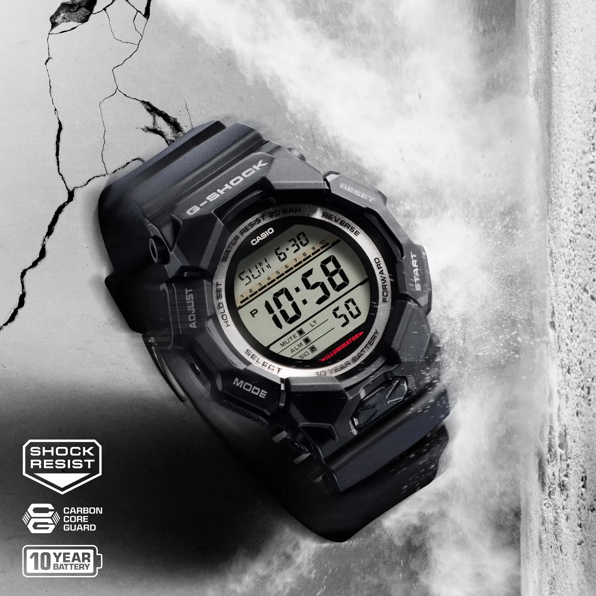 Casio G-SHOCK Men's Resin Quartz Watch GD010-1DR