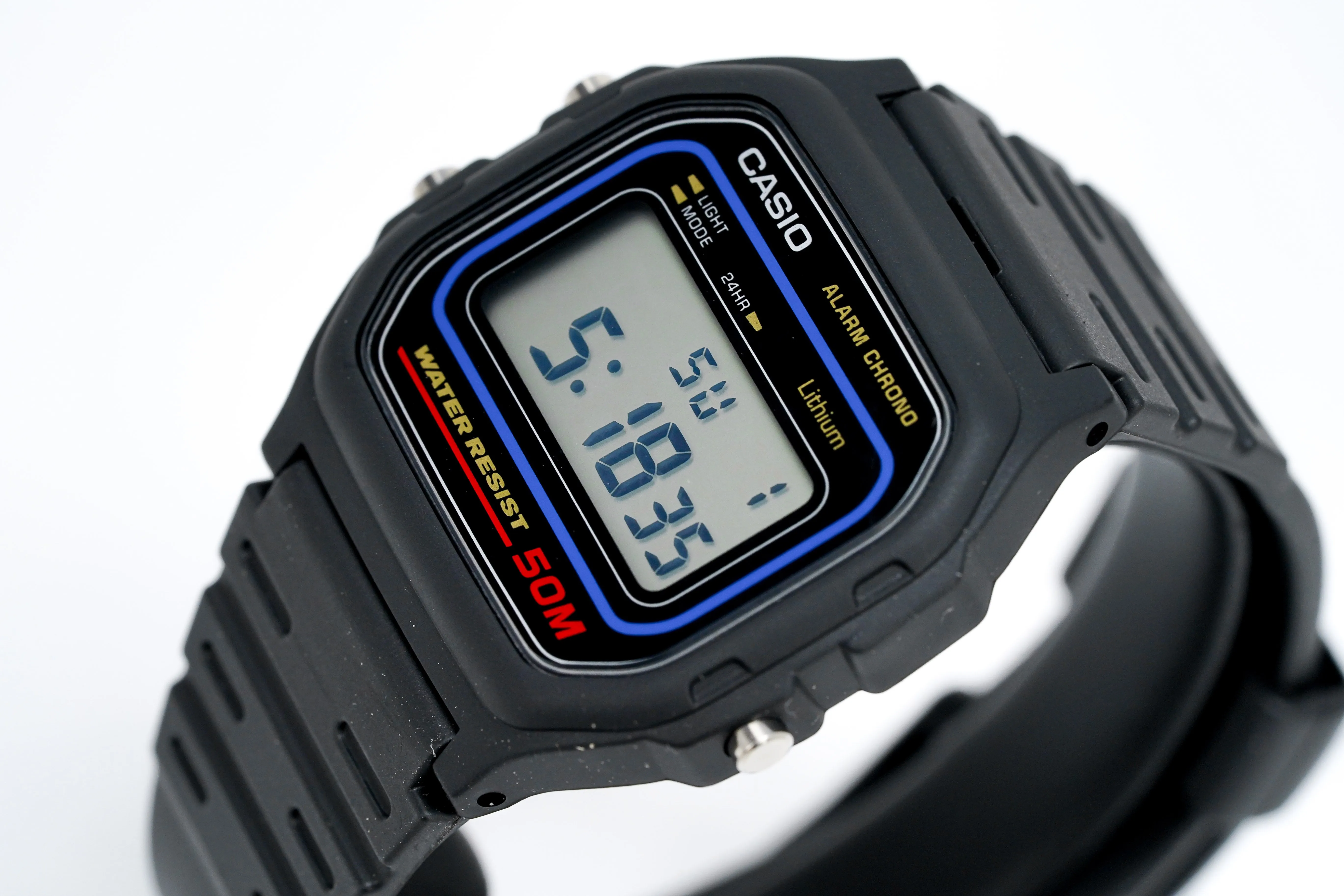 Casio Watch Alarm Chronograph Digital Black W-59-1VQ