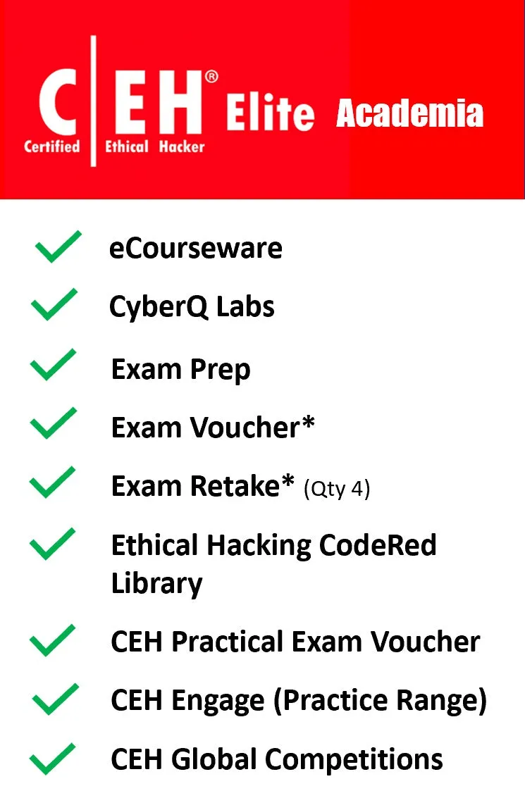 CEH Version 12 ELITE UPGRADE Academia (w/ eBook   CyberQ Labs) w/ RPS