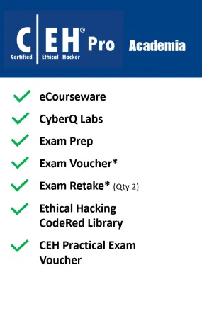 CEH Version 12 PRO UPGRADE Academia (w/ eBook   CyberQ Labs) w/ RPS