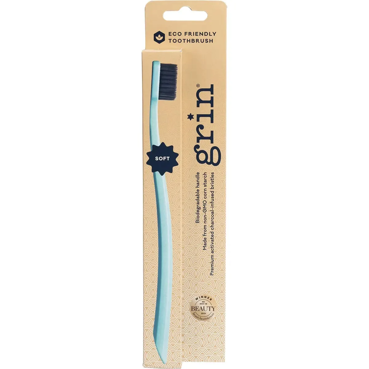 Charcoal- infused Biodegradable Toothbrush (Medium or Soft ) - Grin Natural