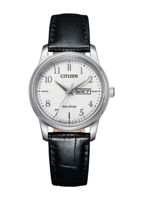 CITIZEN LADIES ECO-DRIVE BLACK LEATHER STRAP EW3260-17A