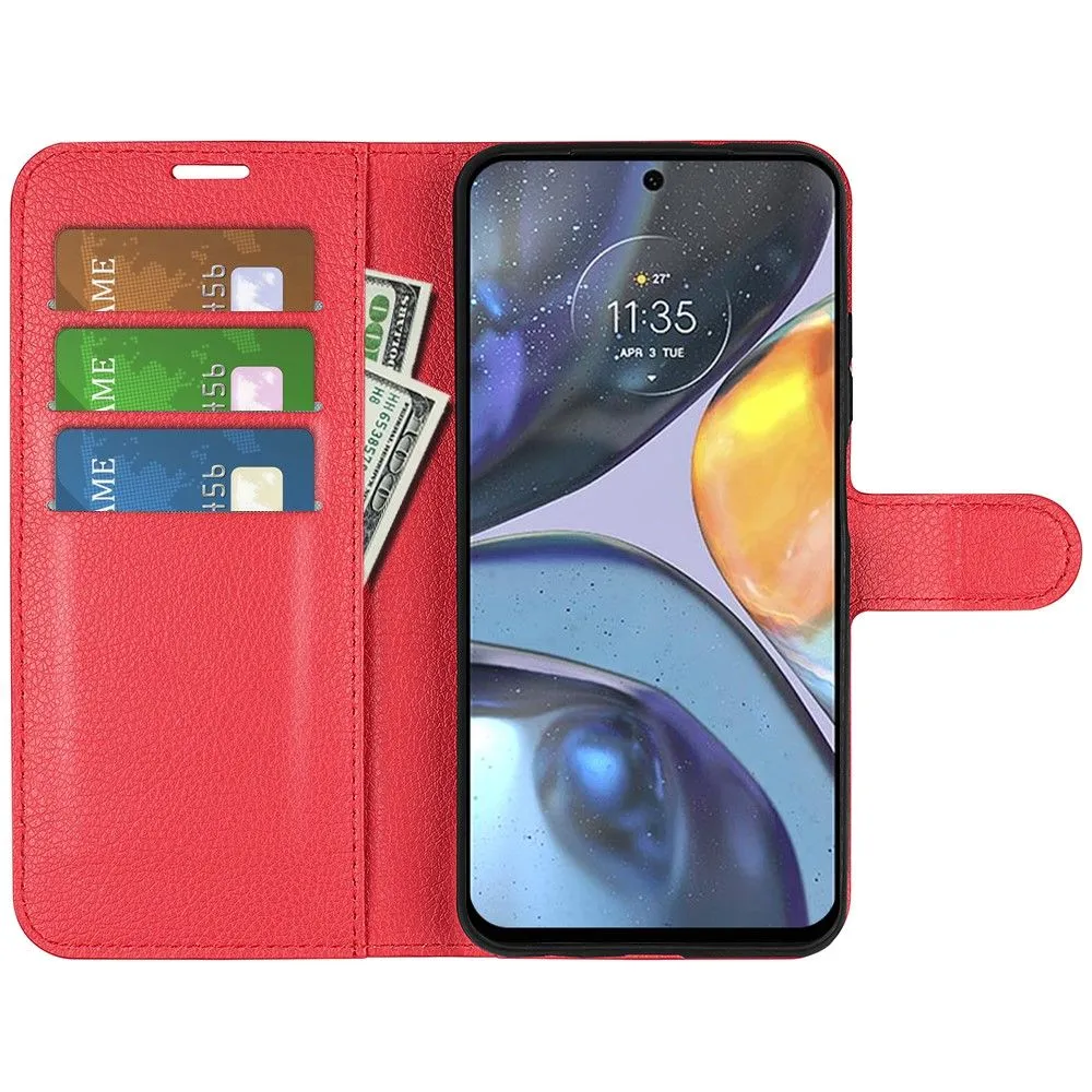 Classic Motorola Moto G22 flip case - Red