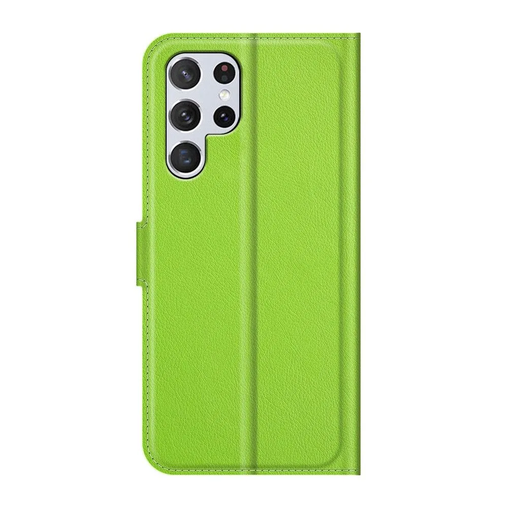 Classic Samsung Galaxy S22 Ultra flip case - Green