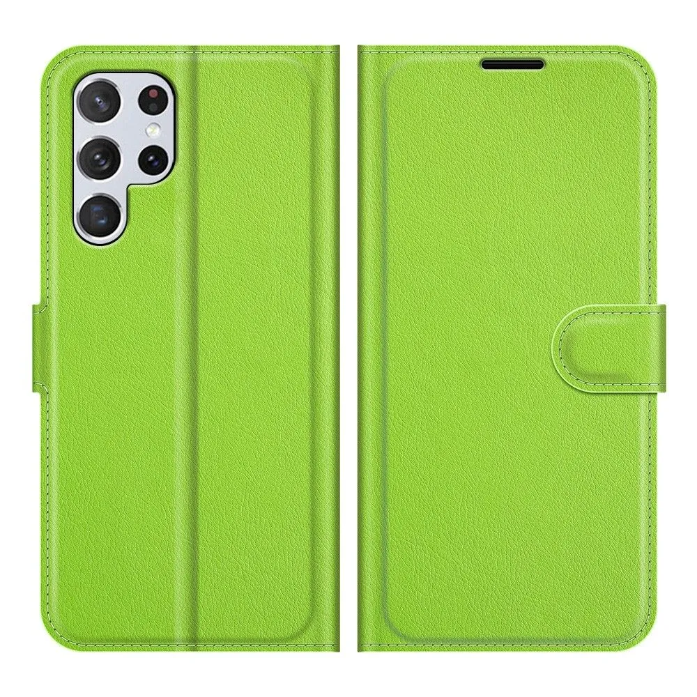 Classic Samsung Galaxy S22 Ultra flip case - Green