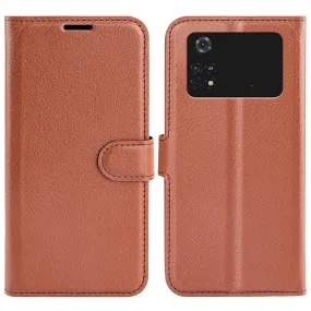 Classic Xiaomi Poco M4 Pro flip case - Brown