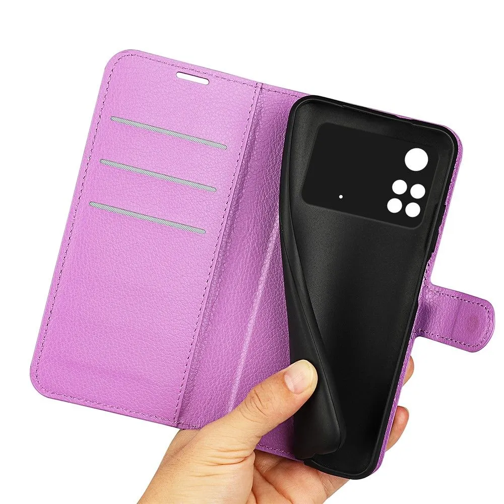 Classic Xiaomi Poco M4 Pro flip case - Purple