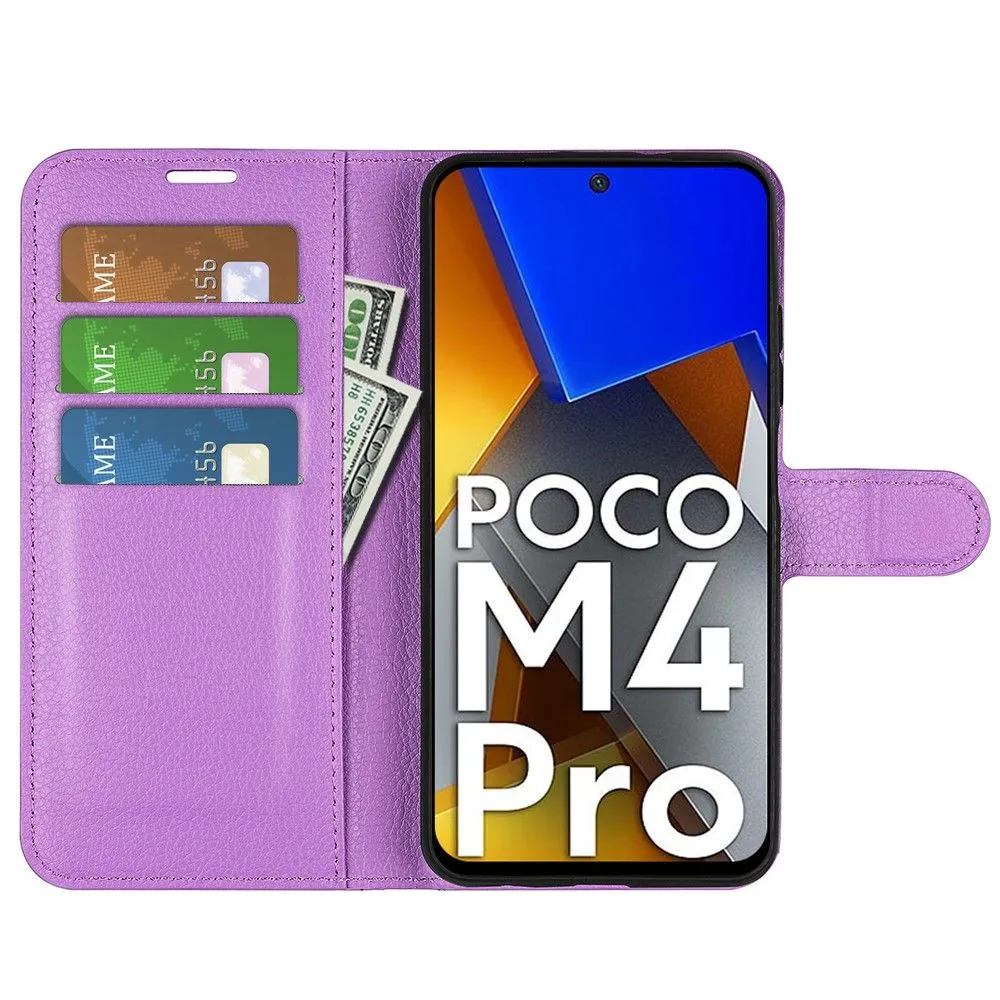 Classic Xiaomi Poco M4 Pro flip case - Purple