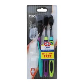 Cleene CLIO Toothbrush Ultimax Charcoal Soft Buy 2 Take 1 Free