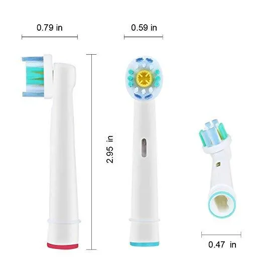 Compatible Replacement Toothbrush Heads Refill for Oral-B Electric Pro 3D White