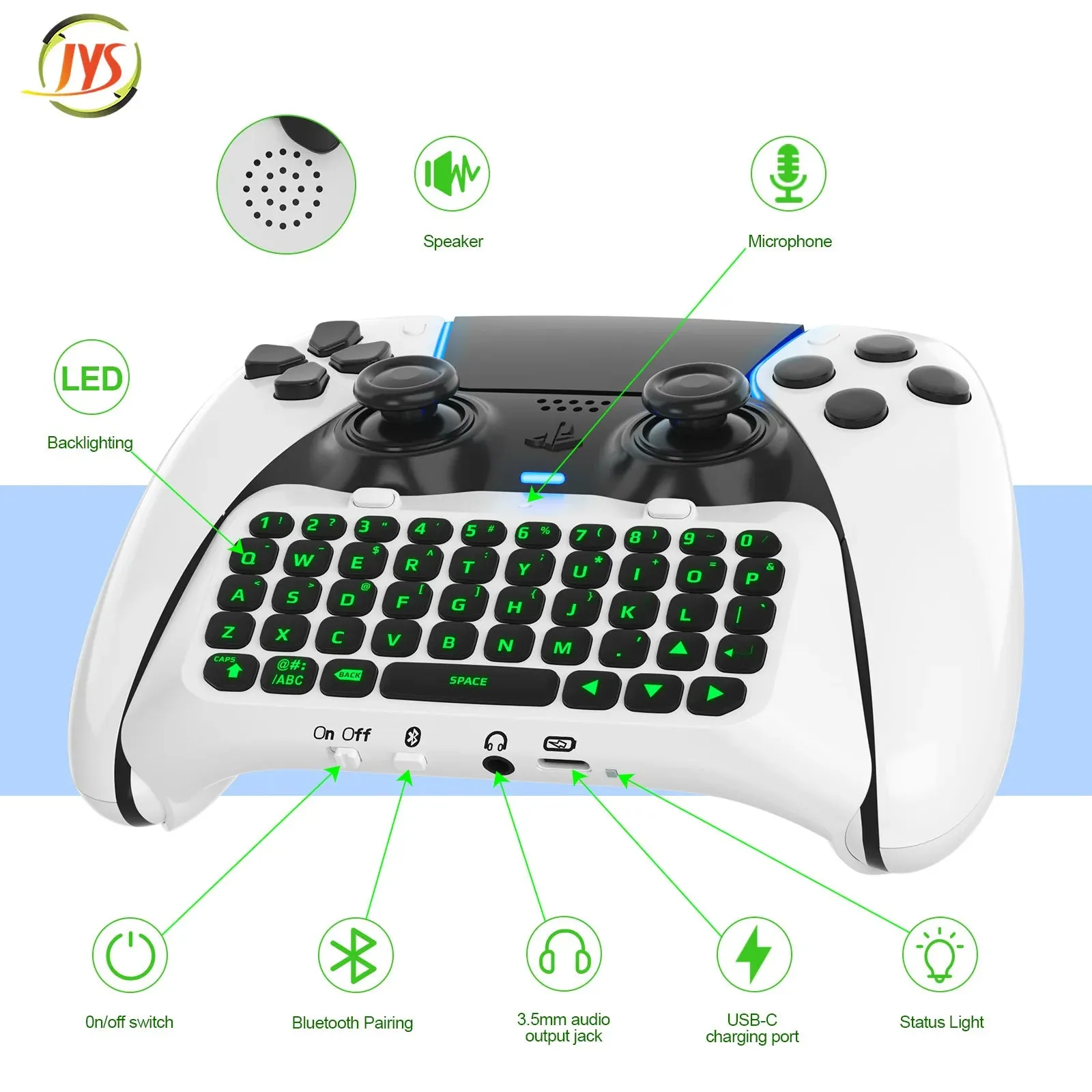 Controller Keyboard Bluetooth-Compatible Wireless