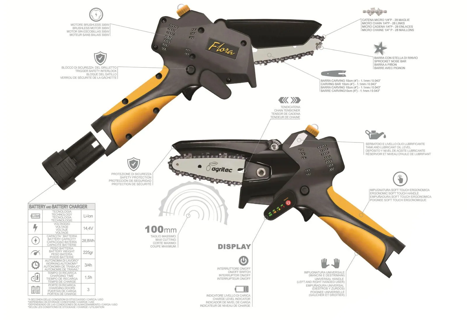 Cordless Pruning Saw - 100mm Cut