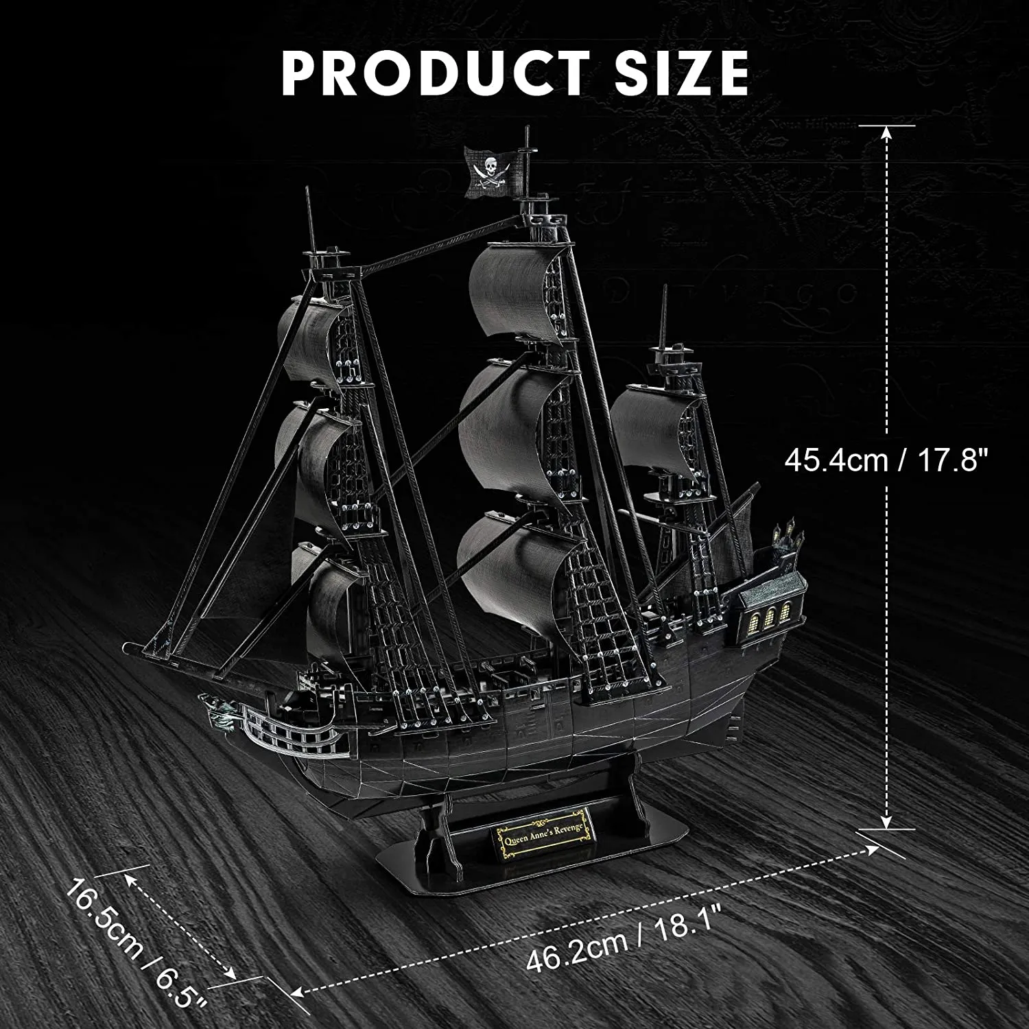 Cubicfun®  Puzzles Black Pirate Ship Model Kit