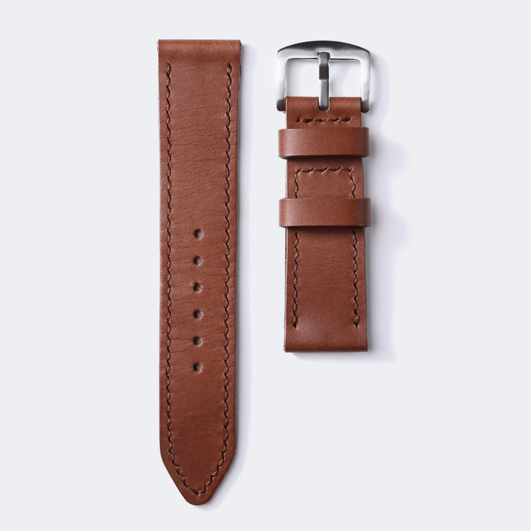 Custom Made VegTan Leather Watch Strap - Mocha