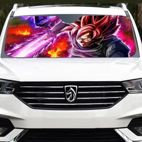 DBZ Goku Black Zamasu Super Saiyan Rose Dope Vibe Windshield Sunshade