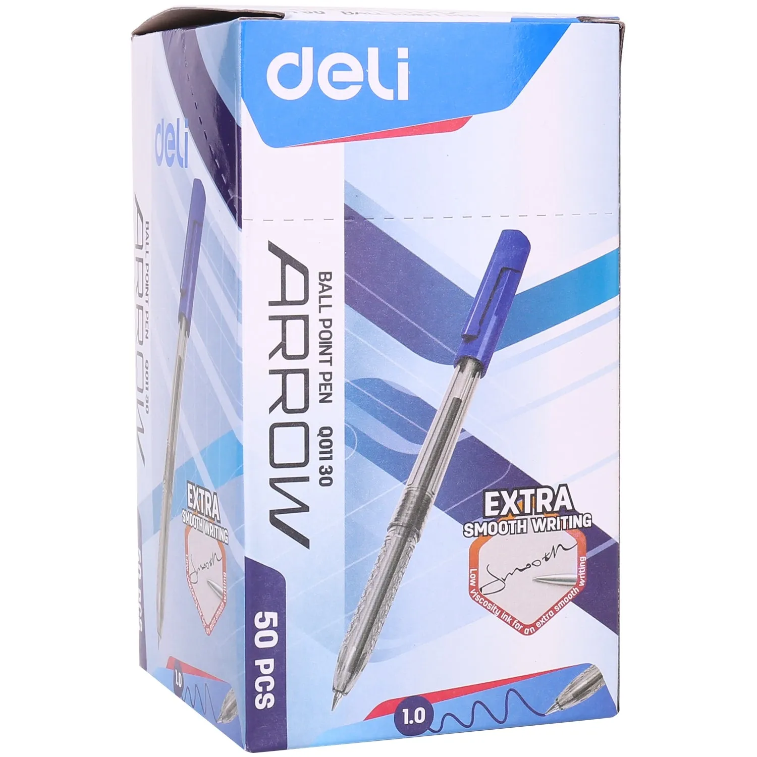 Deli Ball Point Pen Bullet tip 1.0mm - (Blue)