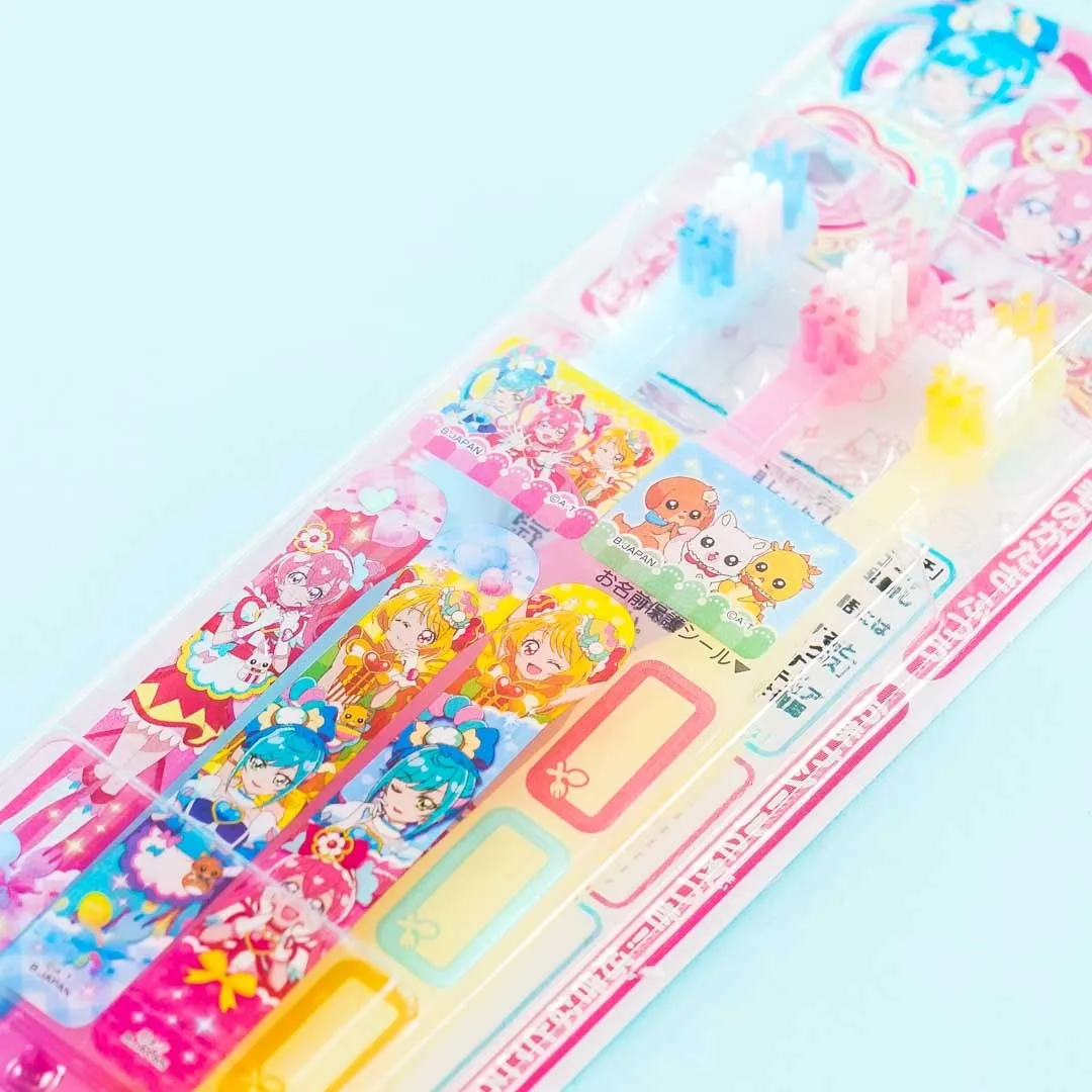 Delicious Party PreCure Kids Toothbrush Set - 3 pcs