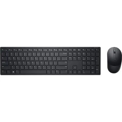 Dell Pro Wireless Keyboard and Mouse US English - KM5221W - USB Plunger Wireless RF 2.40 GHz Keyboard - English (US) - Black - USB Wireless RF Mouse - Optical - 4000 dpi - 3 Button - Scroll Wheel - Black - Volume Control Hot Key(s) - Symmetrical - AA, AAA