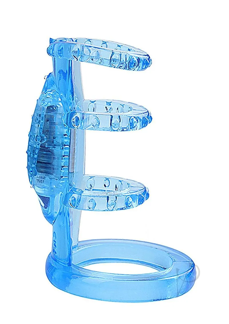 Doctor Loves Zinger Vibrating Cage Blue