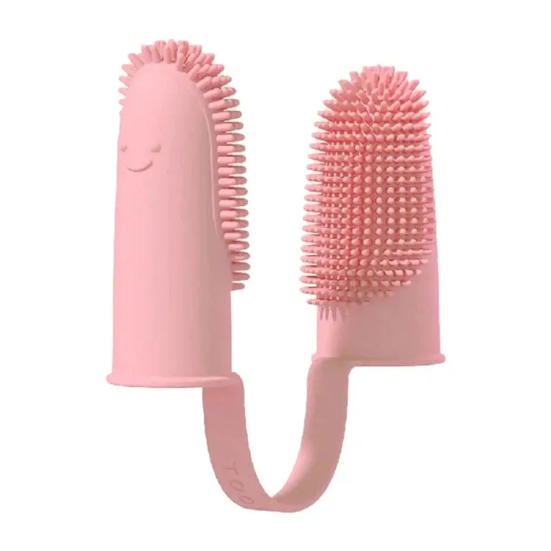 Double Finger Soft Dog And Cat Toothbrush for Fresh Breath