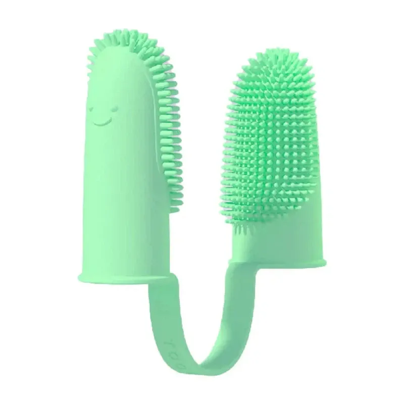 Double Finger Soft Dog And Cat Toothbrush for Fresh Breath