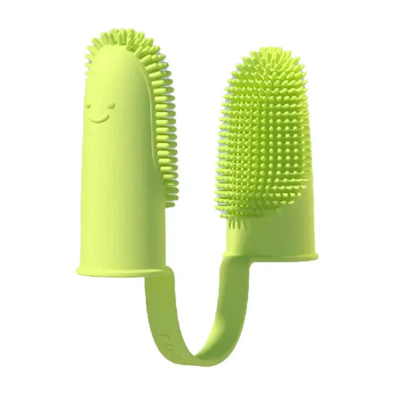 Double Finger Soft Dog And Cat Toothbrush for Fresh Breath