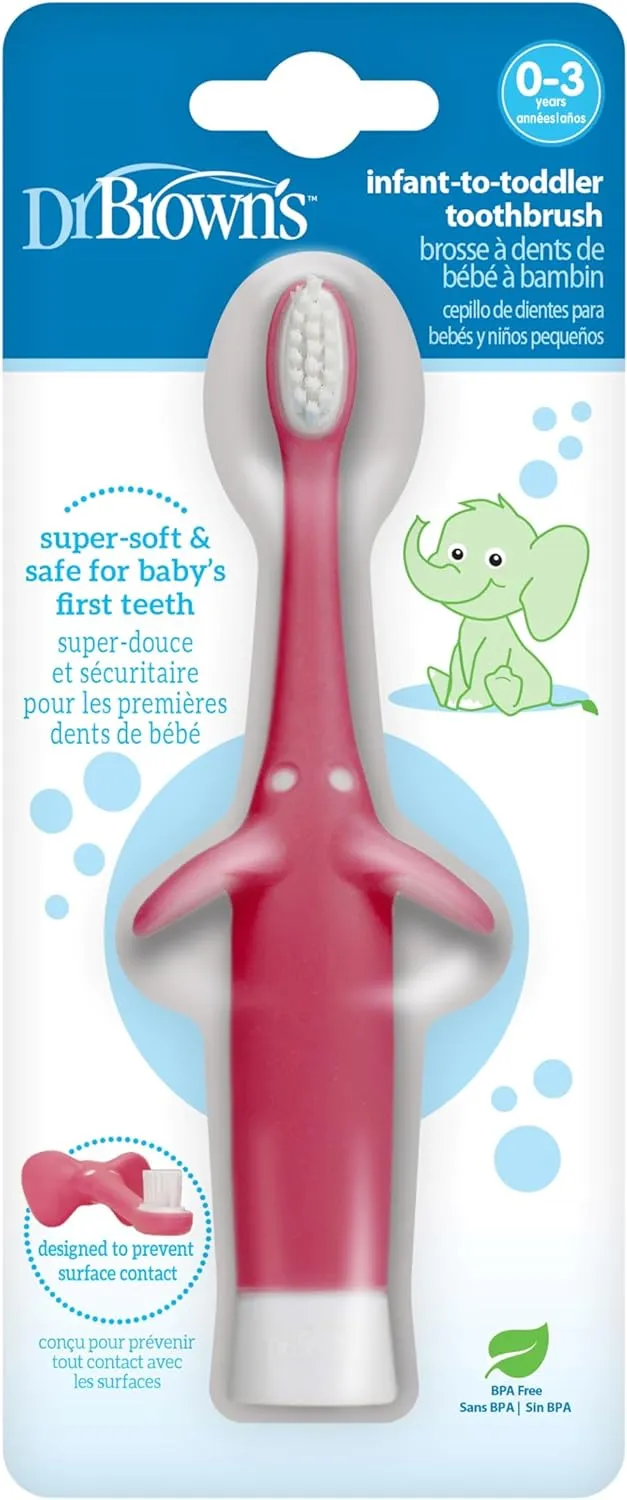 Dr. Browns Infant-to-Toddler Training Toothbrush, Elephant