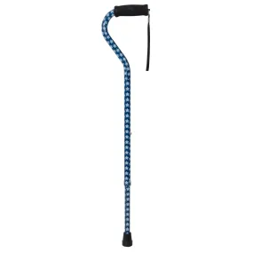 Drive Medical rtl10303sb Foam Grip Offset Handle Walking Cane, Stars