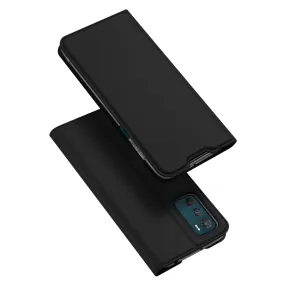 DUX DUCIS Skin Pro Faux Leather Wallet Flip Case for Motorola Moto G42 - Black