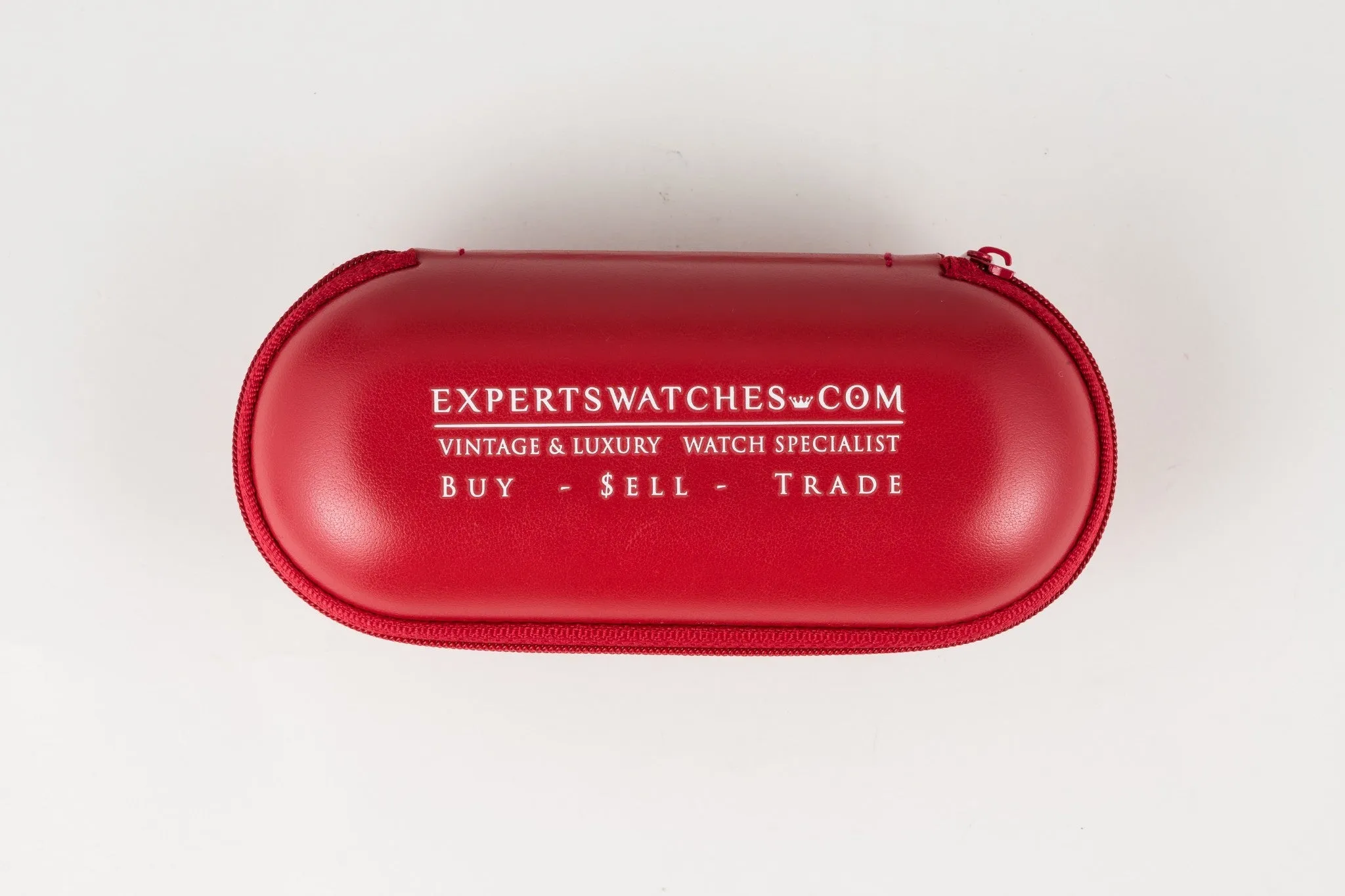 Experts Watches - Watch Box Travel Service Case with Foam Inserts Zipper Red