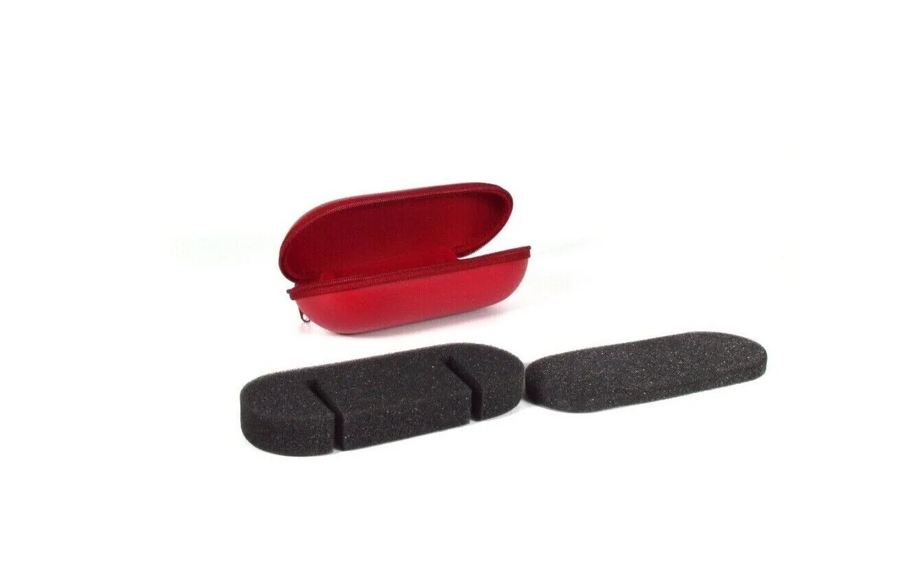 Experts Watches - Watch Box Travel Service Case with Foam Inserts Zipper Red