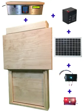 Extra Large Automatic Chicken Door   Solar   Wifi   Predator Detect Bundle