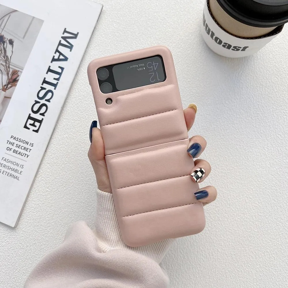 Fashion Leather Cute Phone Case: Soft Cover for Galaxy Z Flip 5, Z Flip 4, Z Flip 3