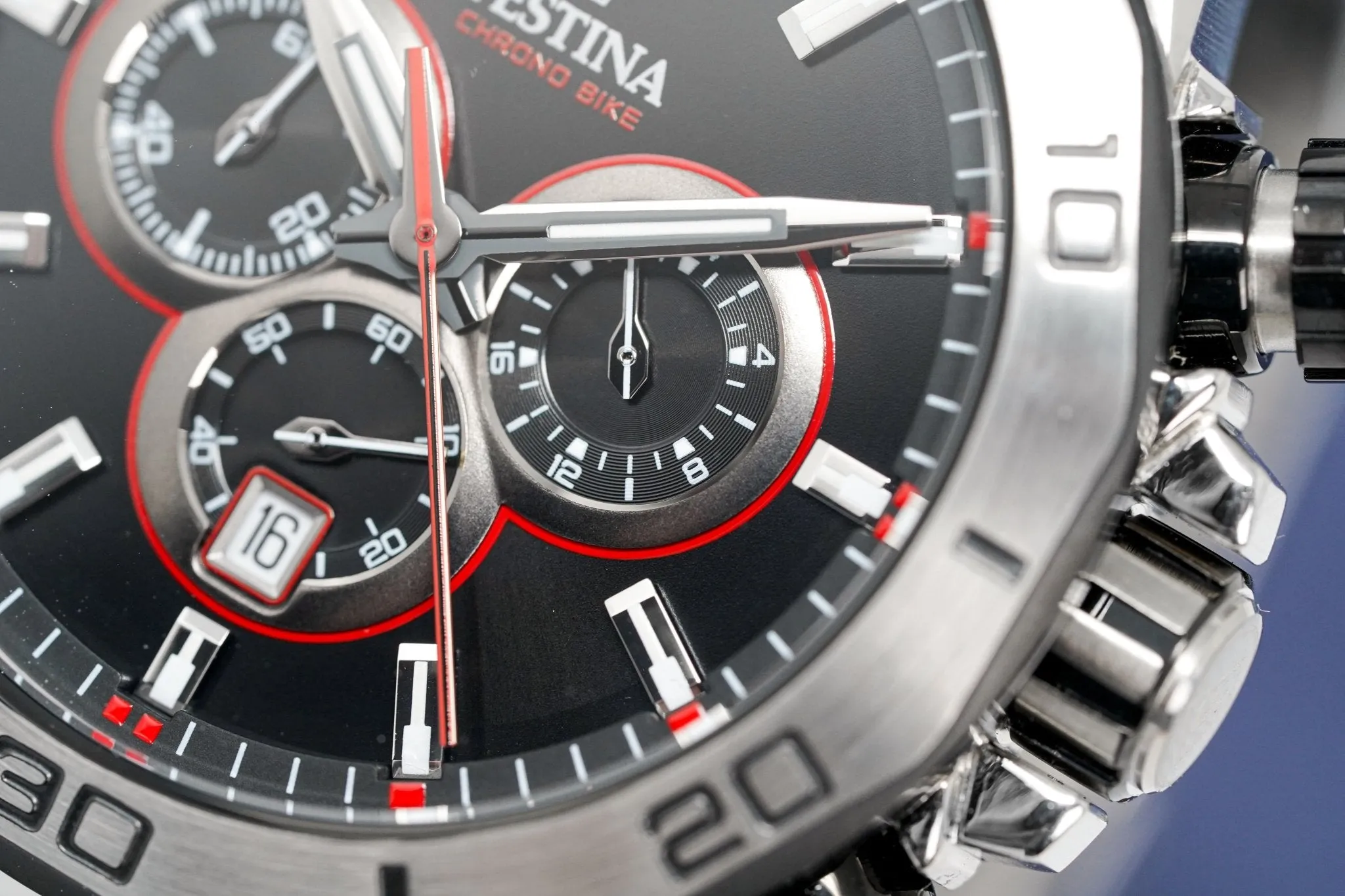 Festina Watch Black Red Chrono Bike Stainless Steel F20448-4