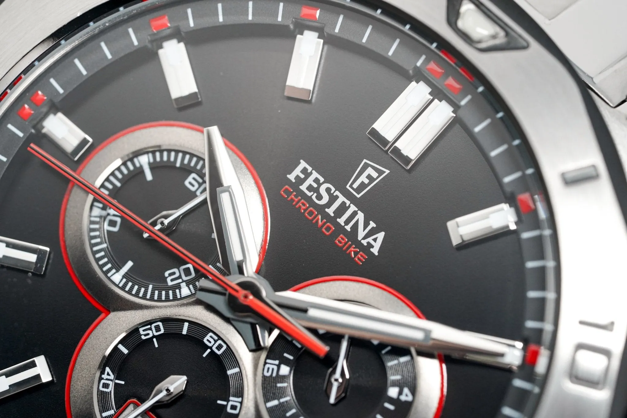 Festina Watch Black Red Chrono Bike Stainless Steel F20448-4