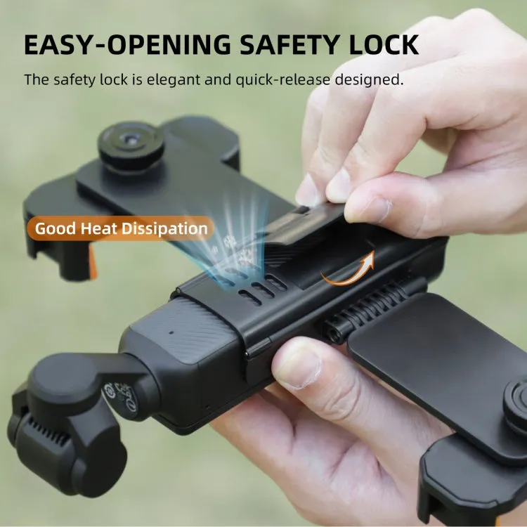 For DJI OSMO Pocket 3 Sunnylife ZJ756 Expanded Dual Phone Clamp Holder (Black)