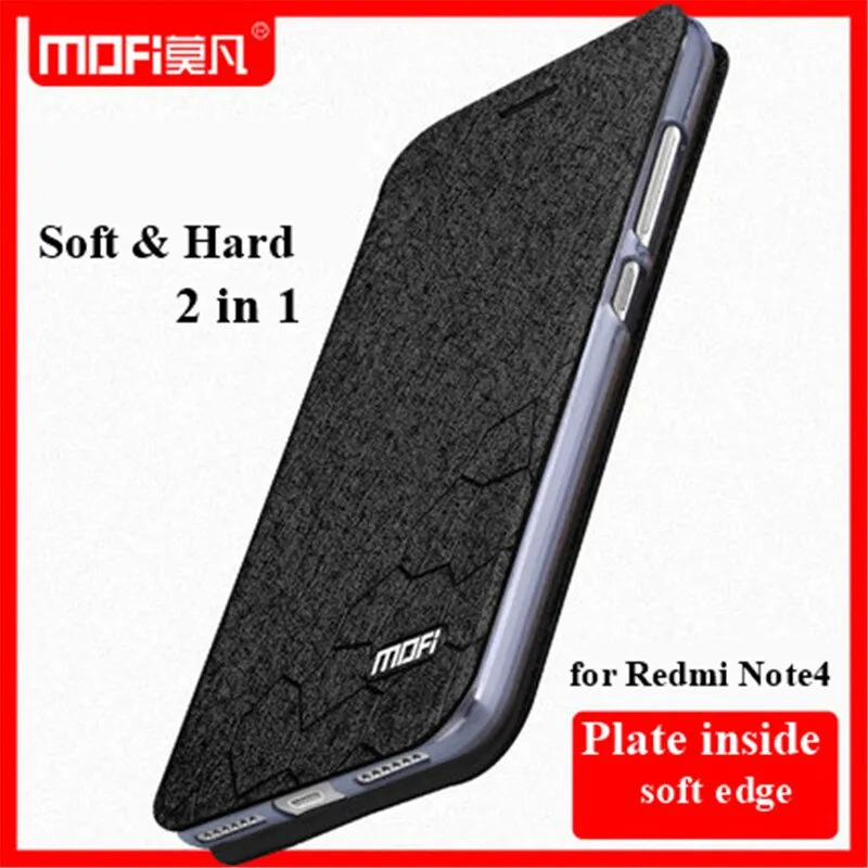 For Xiaomi Redmi Note 5 Case Original MOFI Flip Leather Case For Red Rice Note 4X Hongmi Note 5 Stand Function Note 4 Global