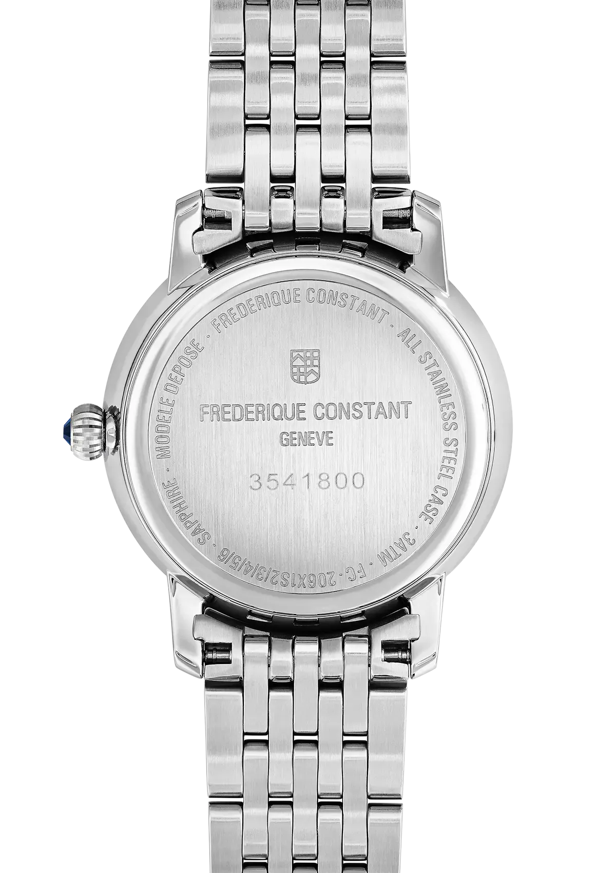 Frederique Constant Ladies Watch Slimline Moon Phase White Diamond FC-206MPWD1S6B