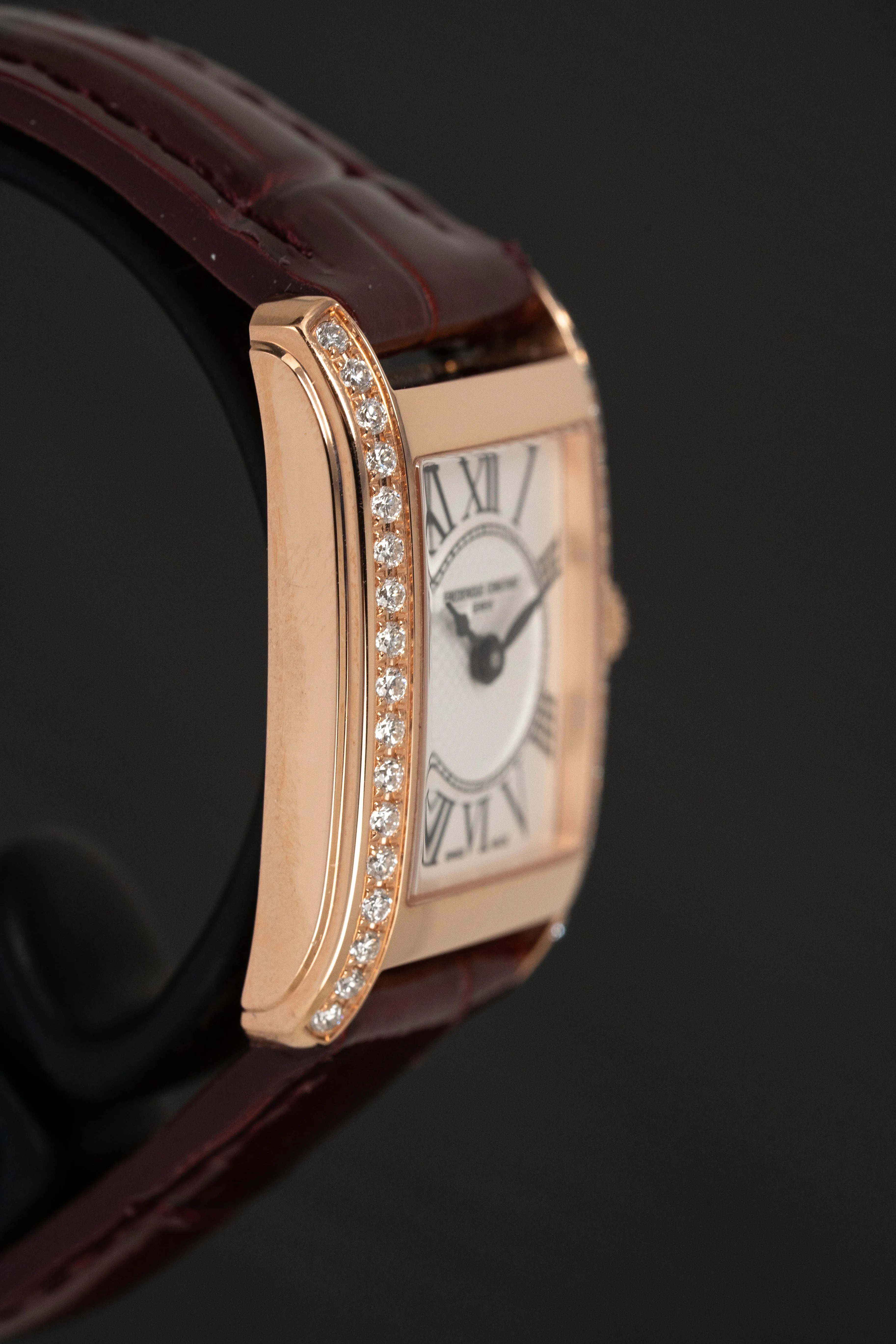 Frederique Constant Watch Ladies Classic Carree Rose Gold PVD FC-200MCD14