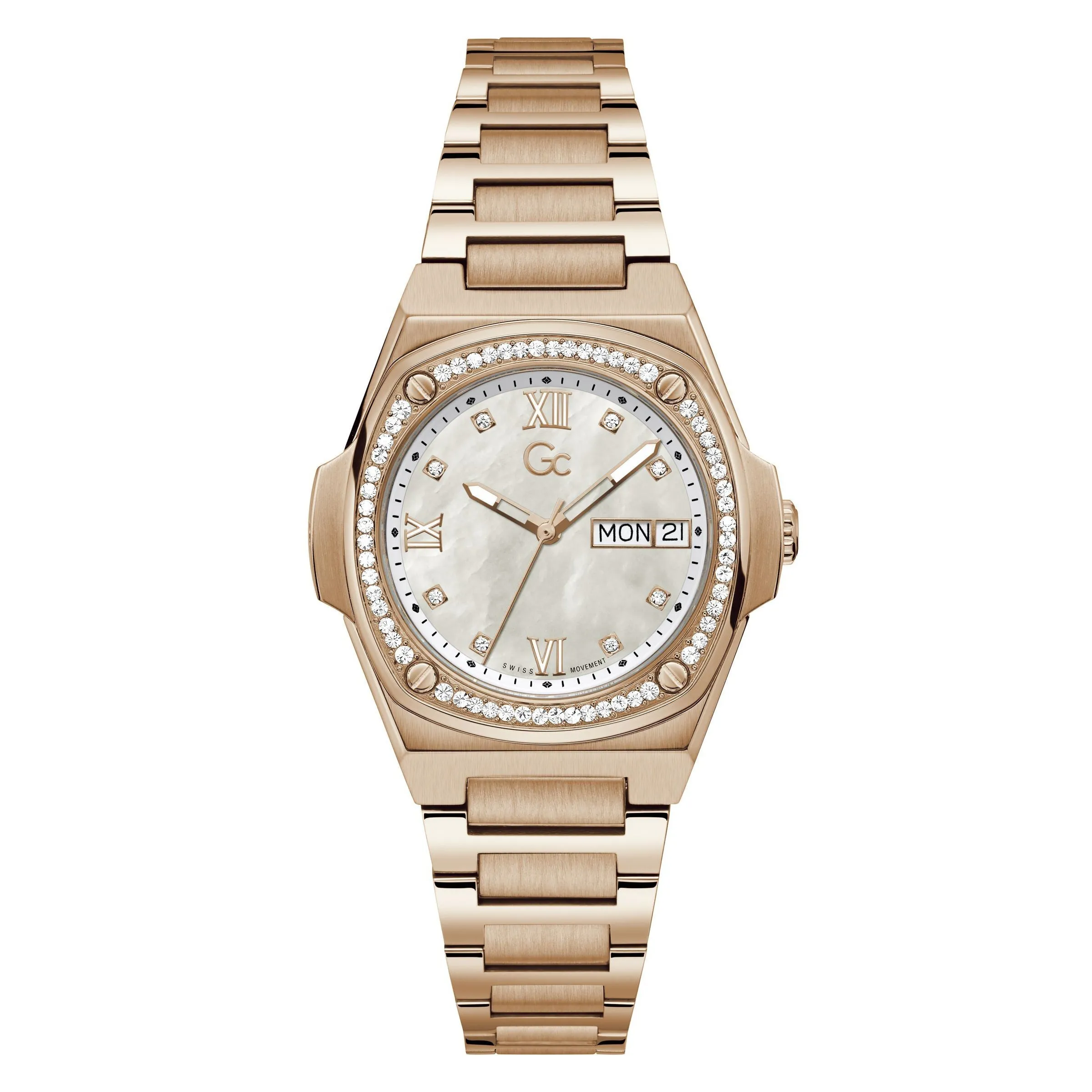 Gc Coussin Shape Lady Ladies White Watch Y98002L1MF