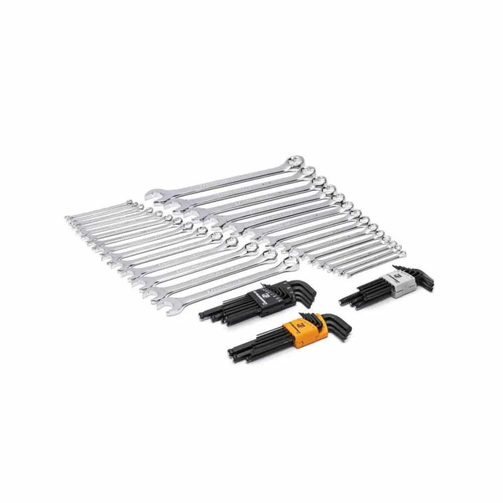 Gearwrench GWMSCWS6SAEMM 59 Piece 6 Point Combination Wrench and Hex Key Set in Foam Storage Tray