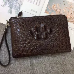 Genuine Crocodile Bone Leather Small Ipad Case,Clutch Bag