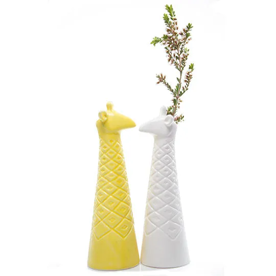 Giraffe Ceramic Flower Vase