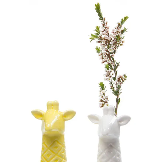 Giraffe Ceramic Flower Vase