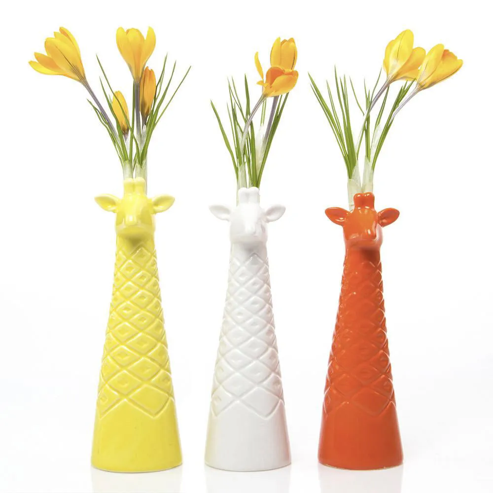 Giraffe Ceramic Flower Vase