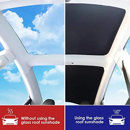 Glass Roof Sunshade with UV Protective Screen for 2021  Tesla Model 3