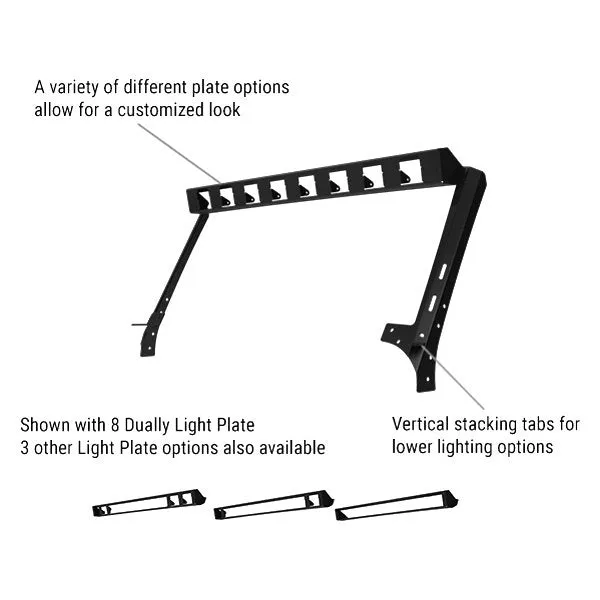 Go Rhino WLF Windshield Light Frame Jeep Wrangler (2007-2018) [50" Light Bar]