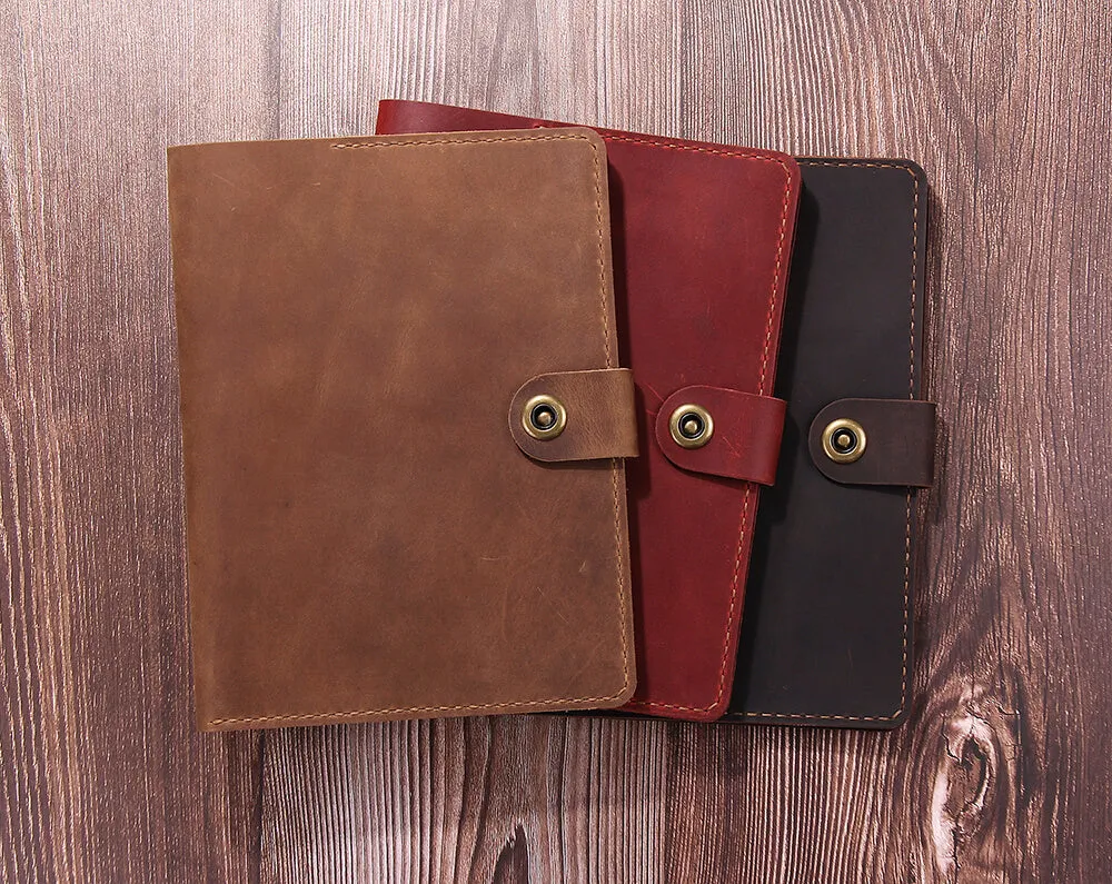 Handmade Leather Portfolio, A5 Notepad Holder