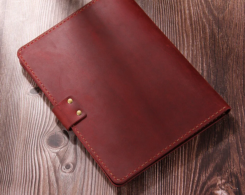 Handmade Leather Portfolio, A5 Notepad Holder